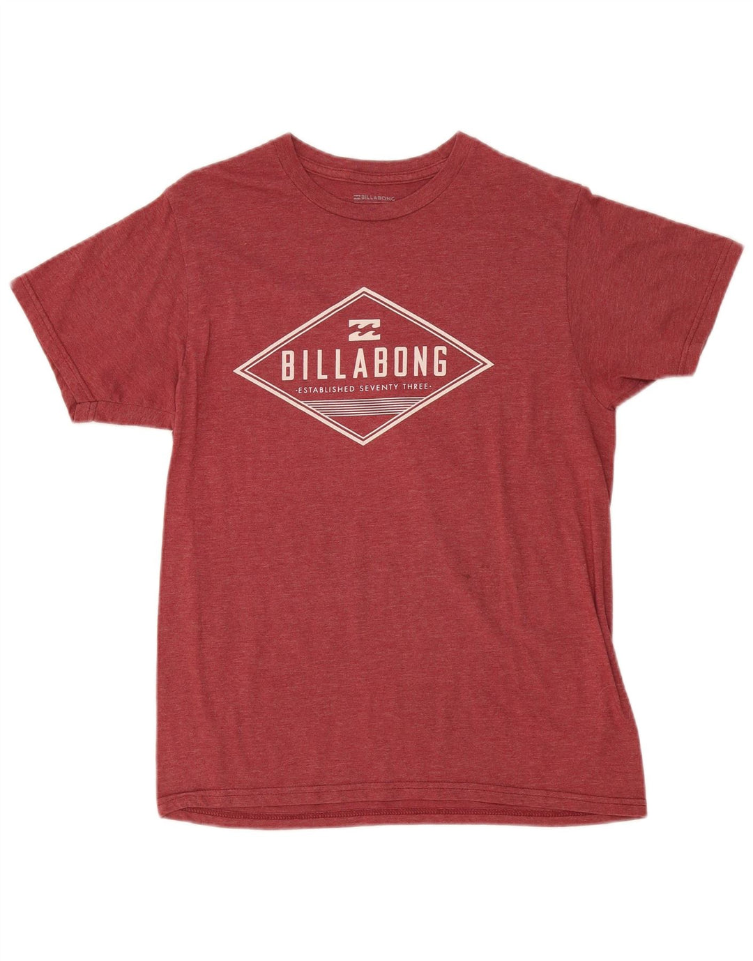 Billabong Herren Grafik-T-Shirt-Oberteil aus mittlerer burgunderroter Baumwolle
