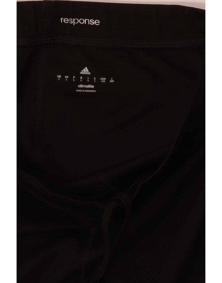 Adidas Damen Response Capri Leggings UK 16 Large Schwarz