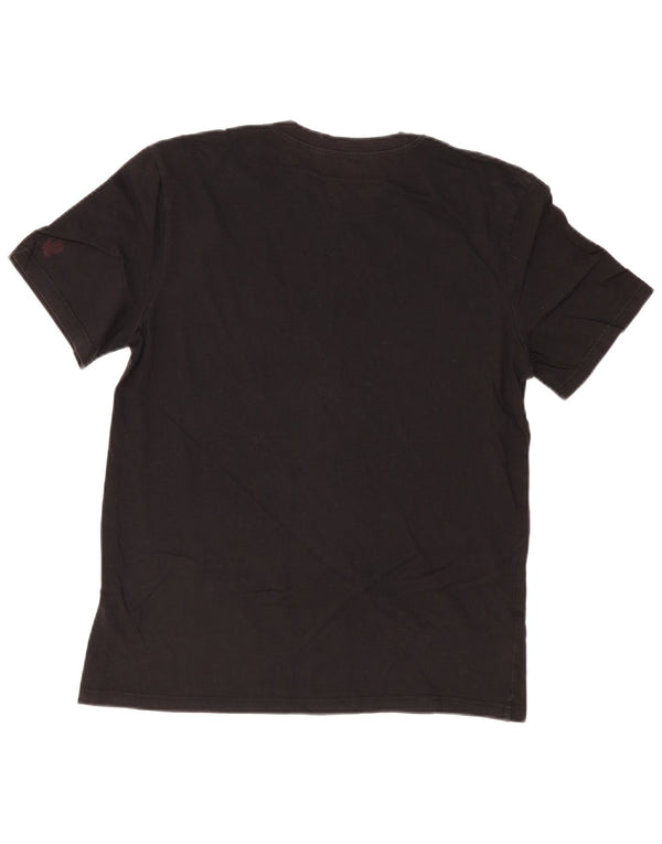 Kappa Damen Tezenis Graphic T-Shirt Top UK 14 Medium Schwarz