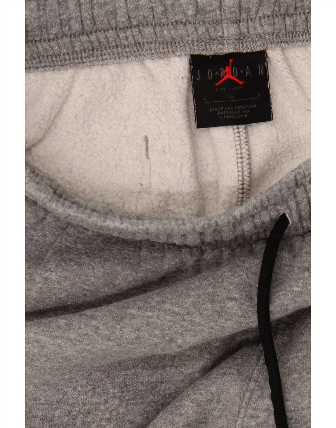Jordan Herren-Trainingshose, Jogginghose, Größe L, Grau, Baumwolle