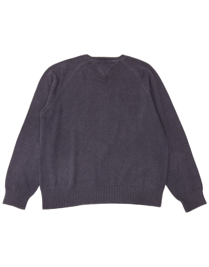 Tommy Hilfiger Herren-Pullover mit Rundhalsausschnitt, groß, Marineblau, klassisch