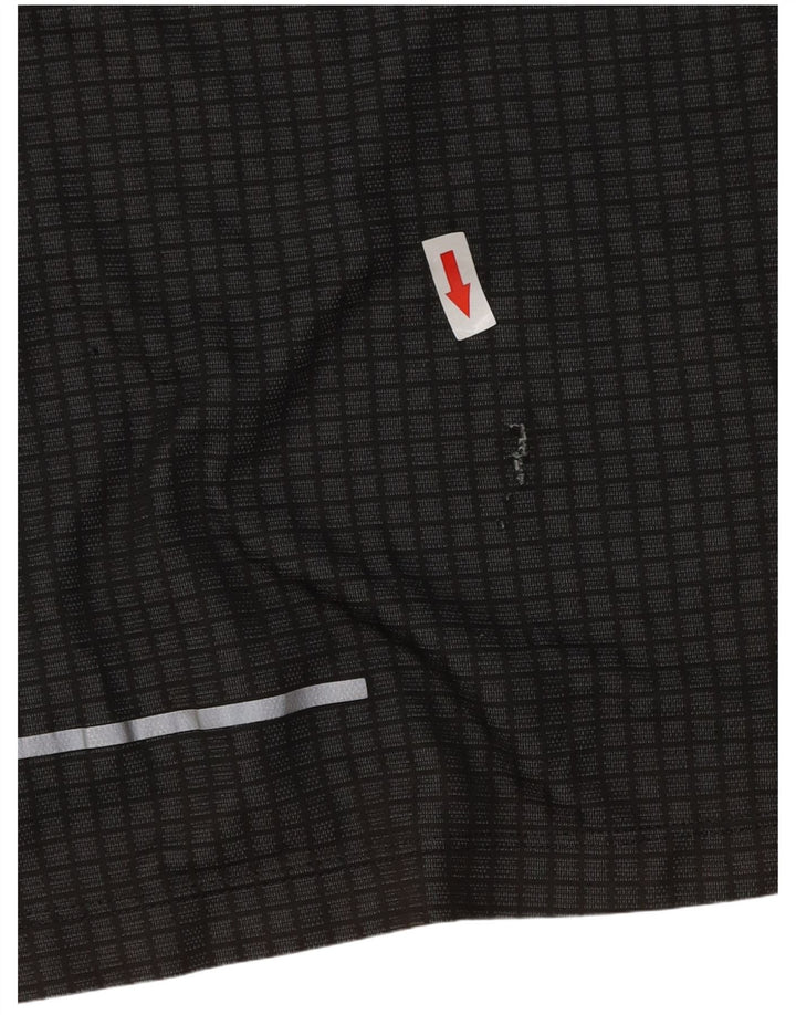 Nike Herren Dri Fit T-Shirt-Oberteil aus mittelgrauem, geometrischem Polyester