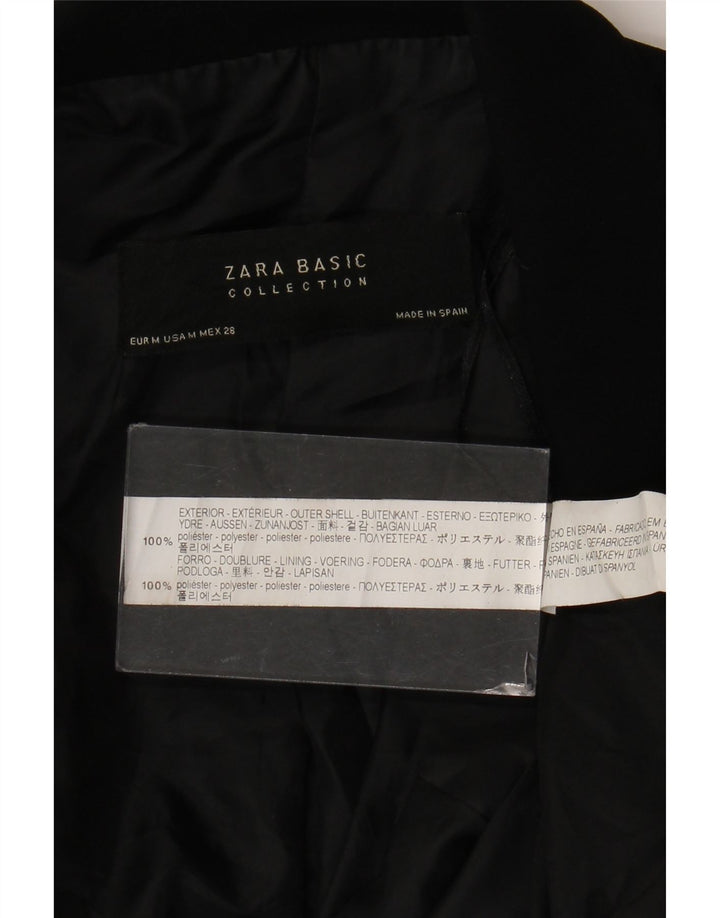 Zara Damen-Blazer mit 3/4-Ärmeln, offen, UK 14, Mittelschwarz, Polyester