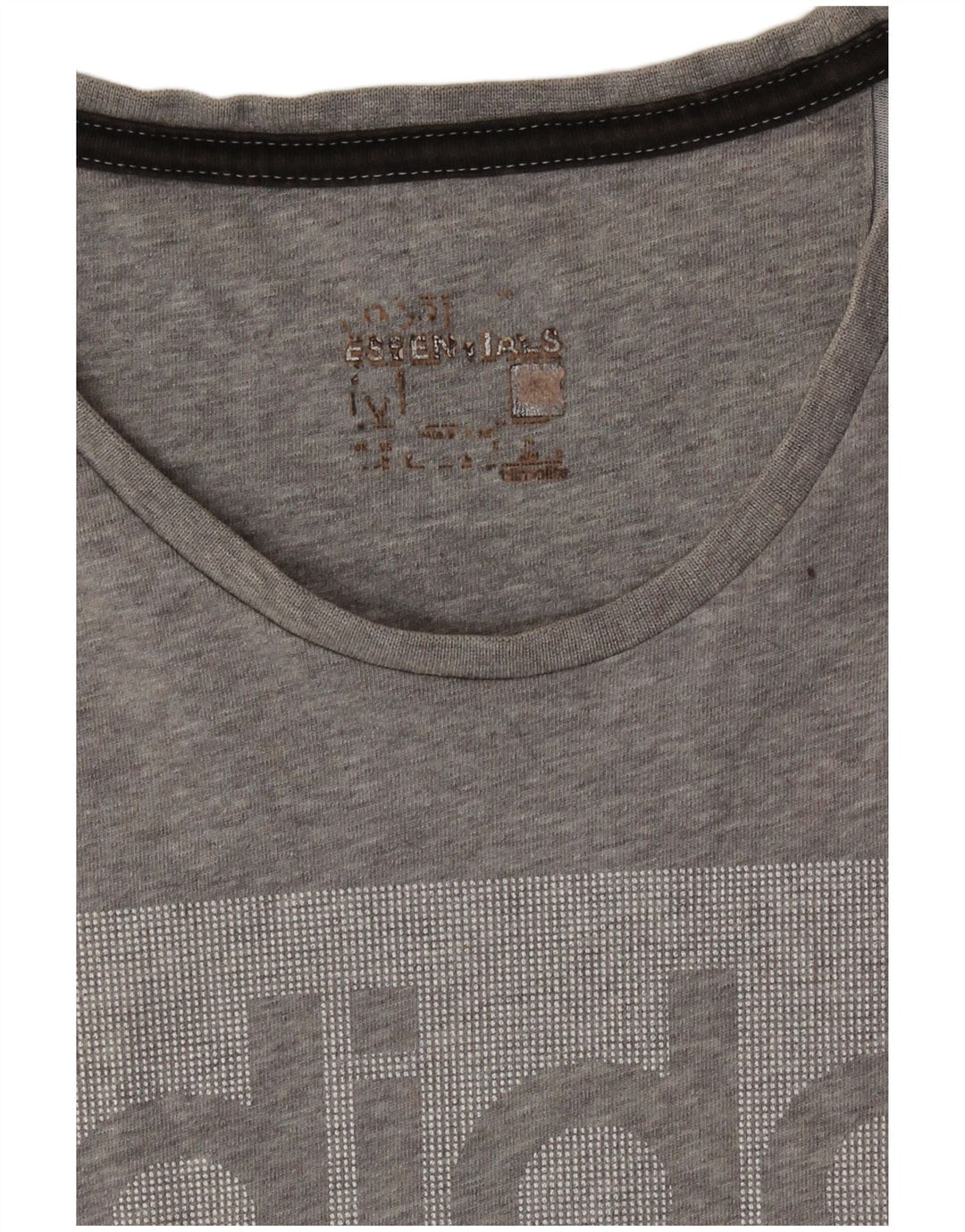 Adidas Herren Grafik T-Shirt Top Mittelgrau Farbblock