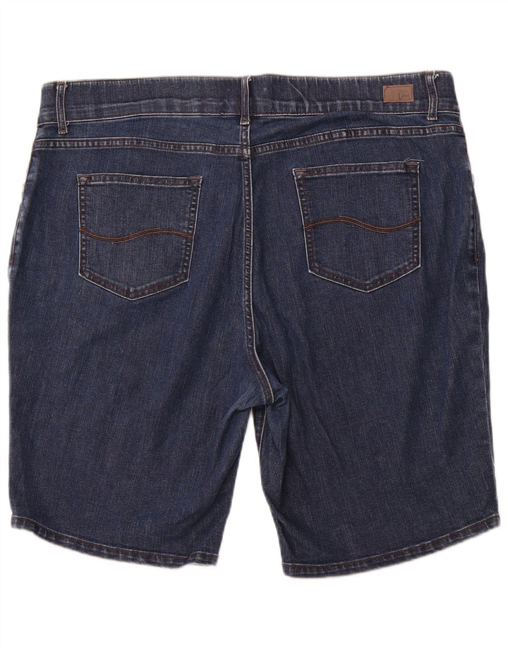LEE Damen-Jeansshorts mit mittelhohem Bund und normaler Passform, US 20, 3XL, W40, blaue Baumwolle
