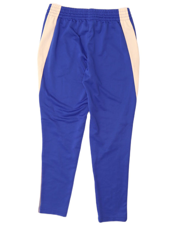Adidas Damen-Trainingshose UK 12/14 Mittelblaues Colourblock-Polyester