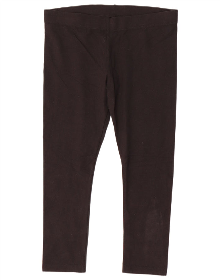 Dkny Womens Crop Leggings UK 14 Große schwarze Baumwolle