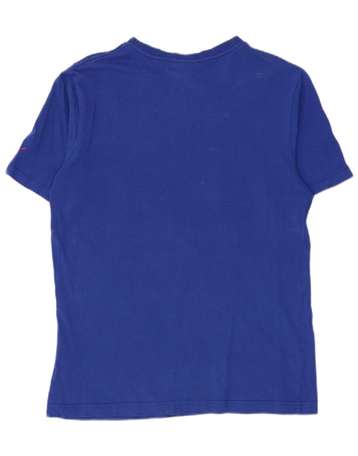 Puma Herren Grafik T-Shirt Top Small Blau Baumwolle