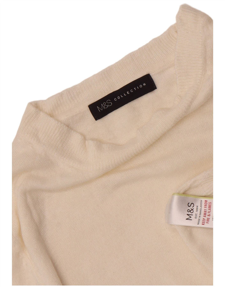 Marks & Spencer Damen-Pullover mit U-Boot-Ausschnitt, Größe S, gebrochenes Weiß