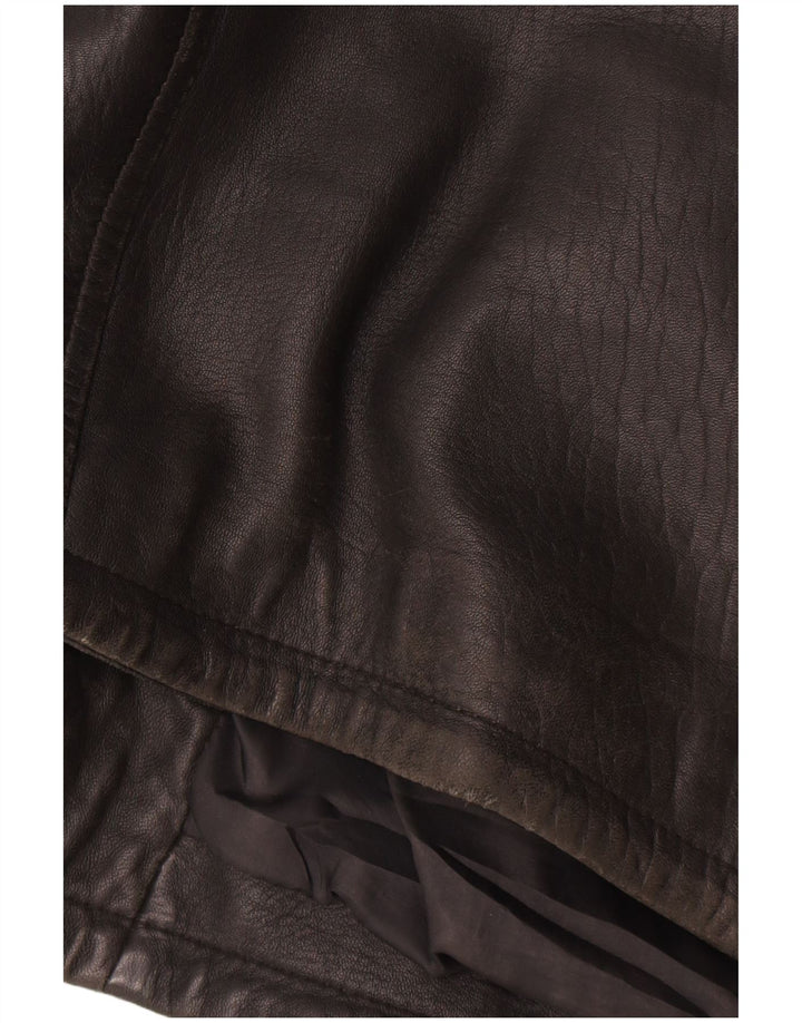 Maddox Herren Lederjacke IT 56 3XL Schwarzes Leder