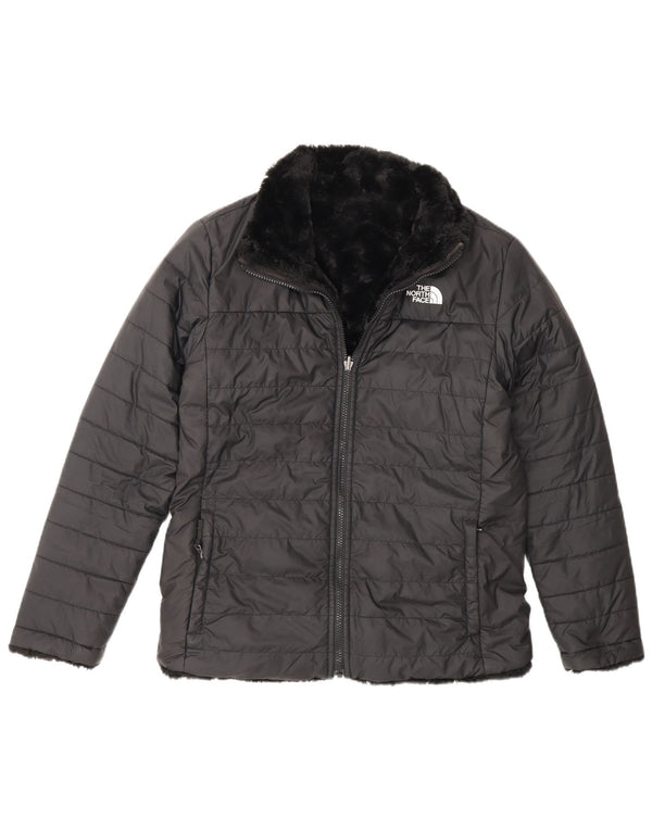 The North Face Mädchen Reversible Wattierte Jacke 14–15 Jahre XL Schwarz