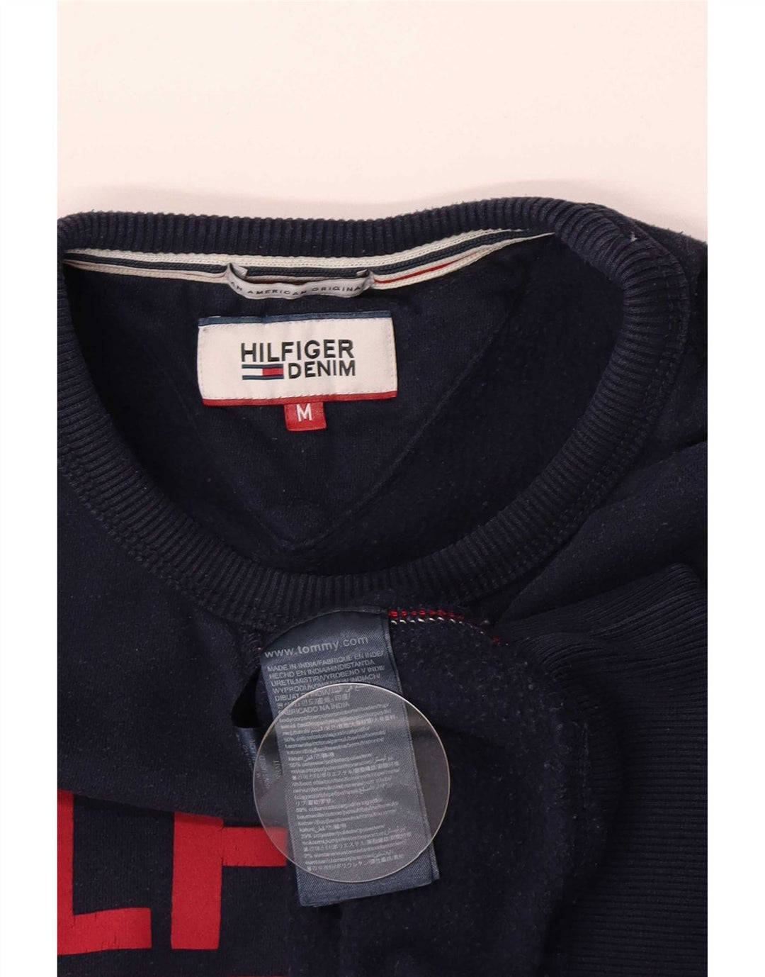 Tommy Hilfiger Herren-Sweatshirt mit Grafik, mittlere marineblaue Baumwolle