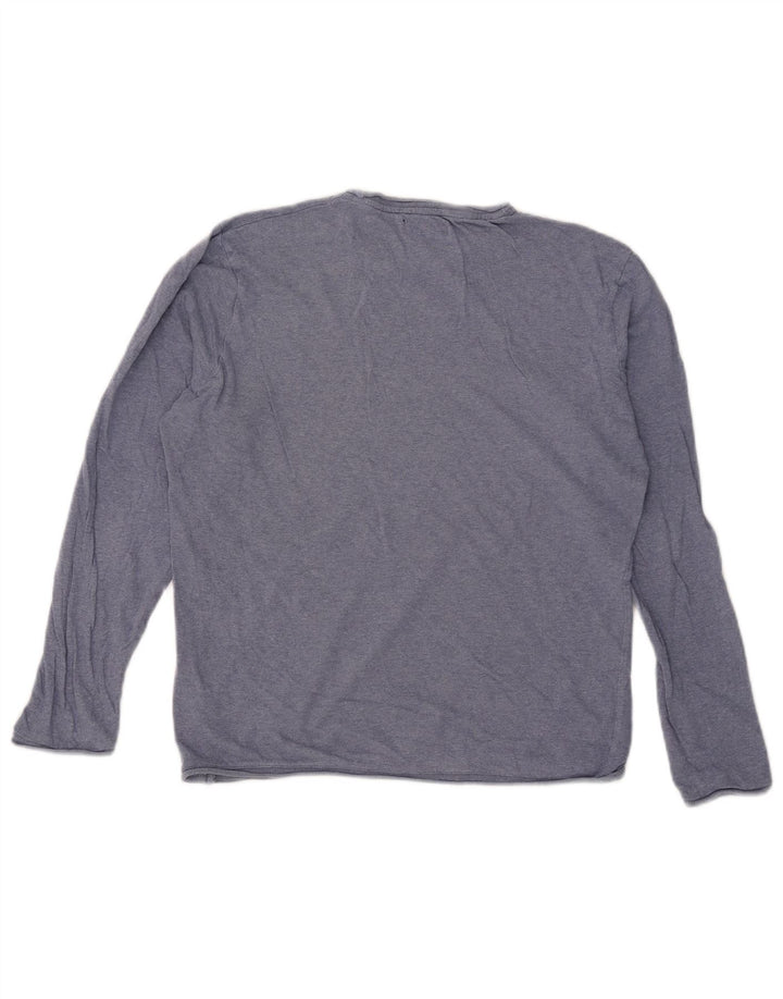 Zara Damen Top Langarm UK 14 Mittelblau