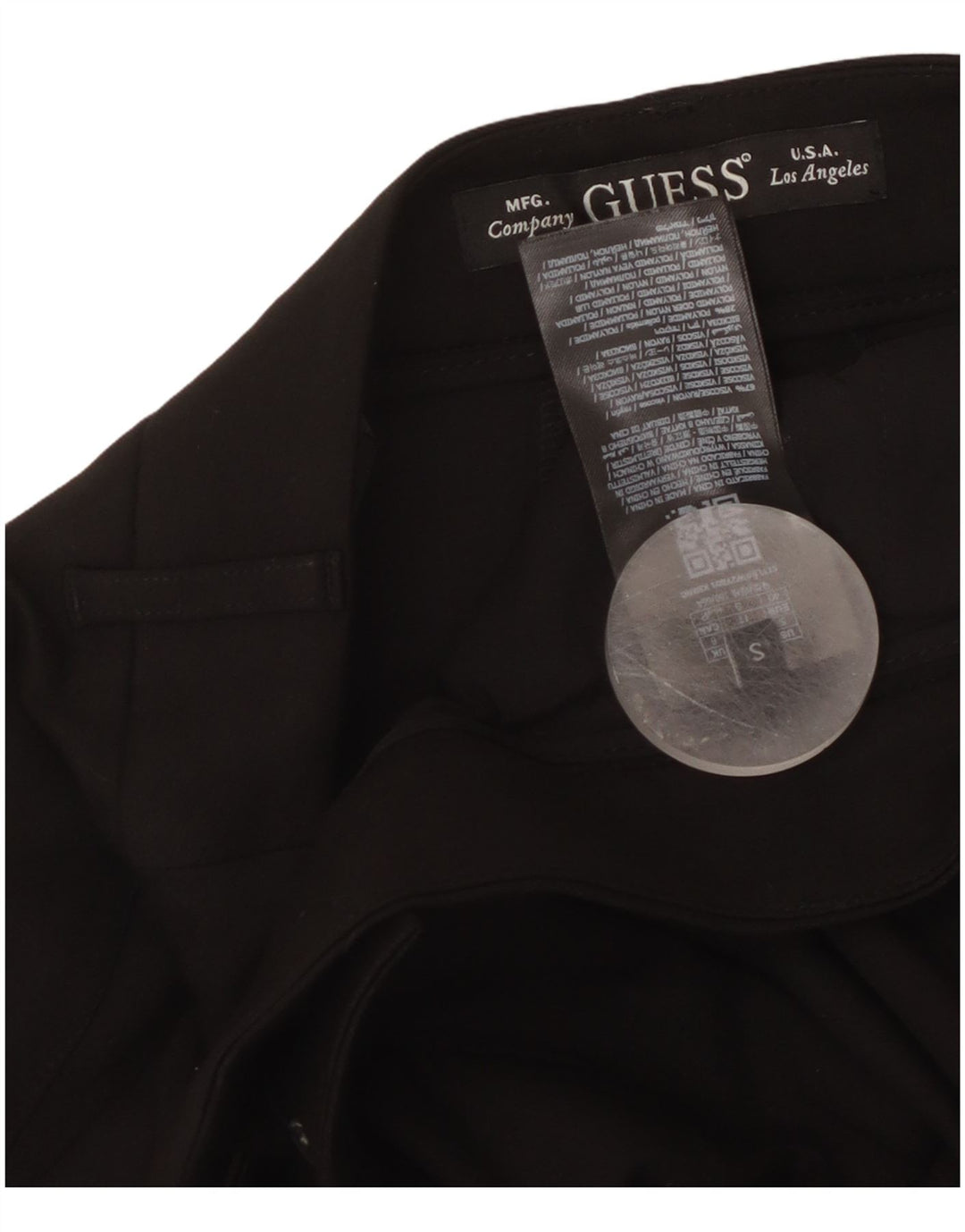 Guess Slim Chino-Hose für Damen, Größe S, W30, L29, schwarze Viskose