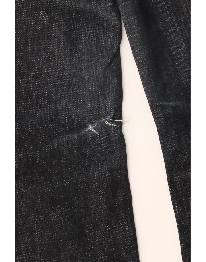 BENETTON Damen Straight Jeans W31 L30 Marineblaue Baumwolle