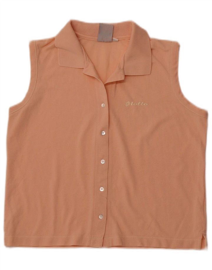 LOTTO Damen Crop ärmellose Hemdbluse UK 14 Large Orange