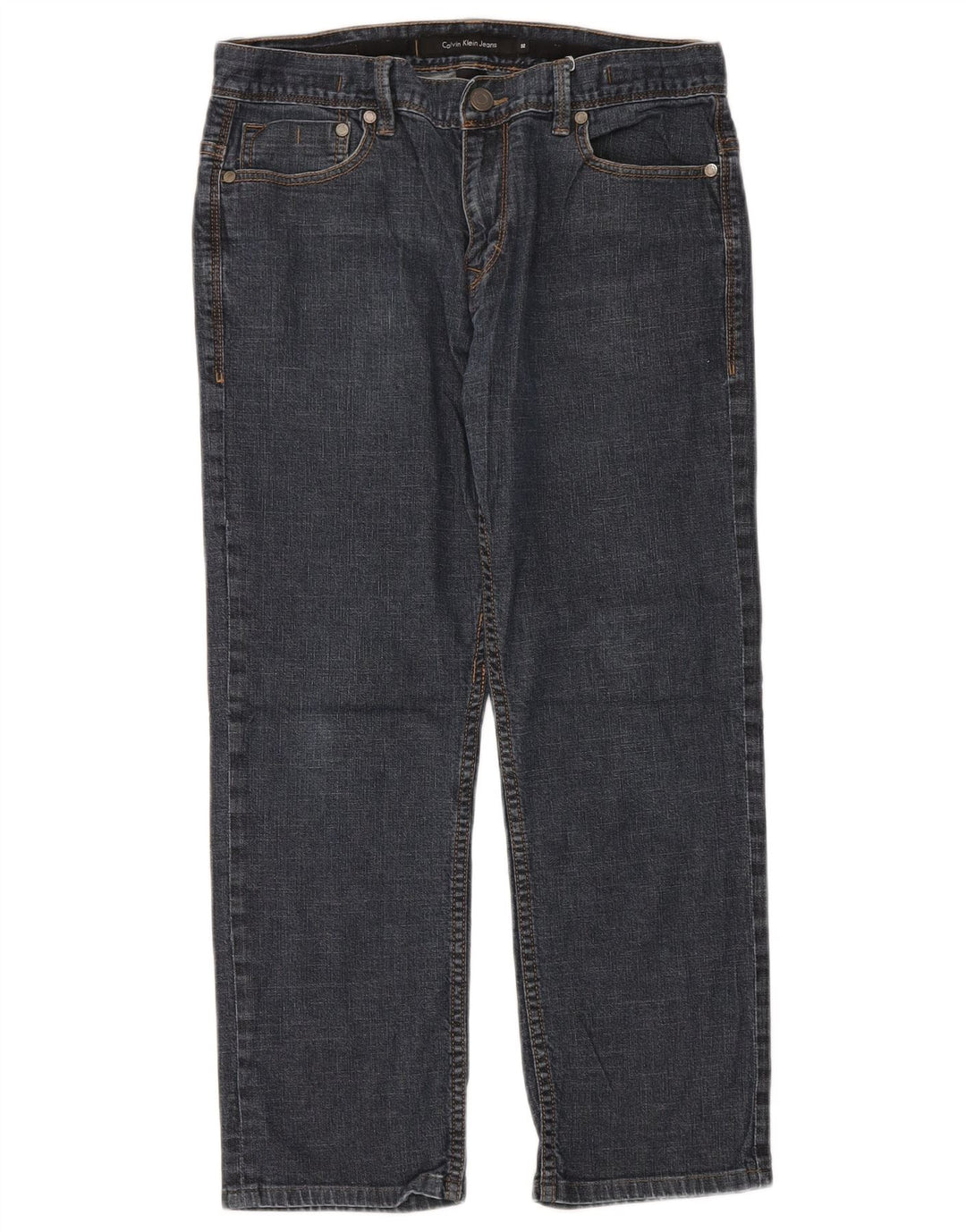 Calvin Klein Herren Straight Jeans W32 L26 Marineblau Baumwolle