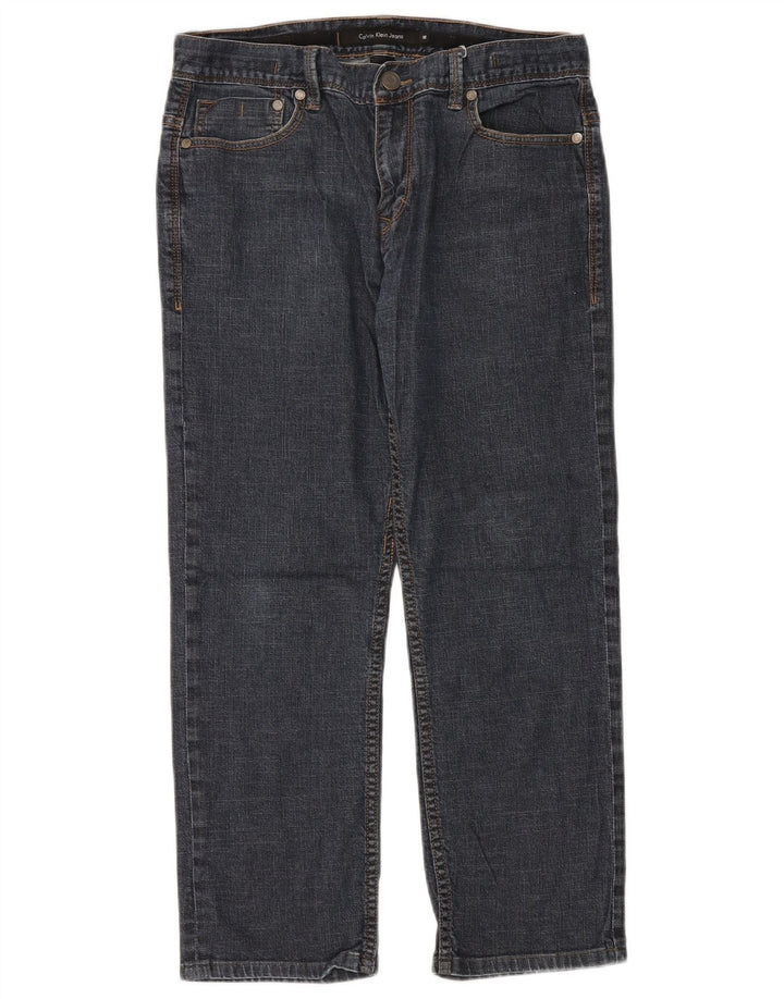 Calvin Klein Herren Straight Jeans W32 L26 Marineblau Baumwolle