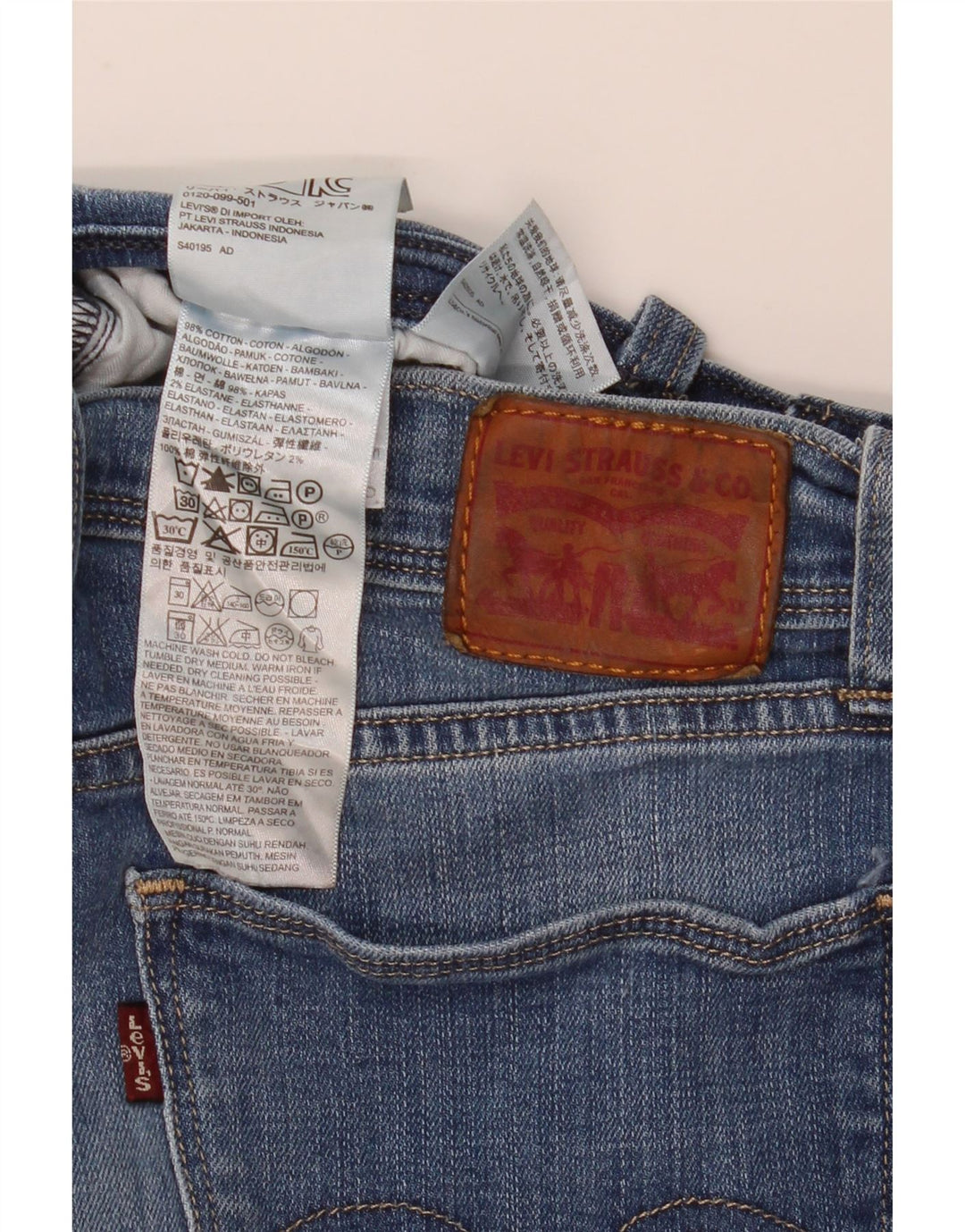 Levi's Damen Skinny Jeans W28 L30 Blaue Baumwolle