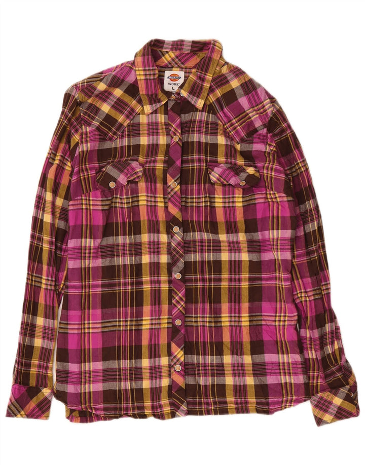 Dickies Damen-Flanellhemd, UK 16, groß, mehrfarbig, kariert, Baumwolle
