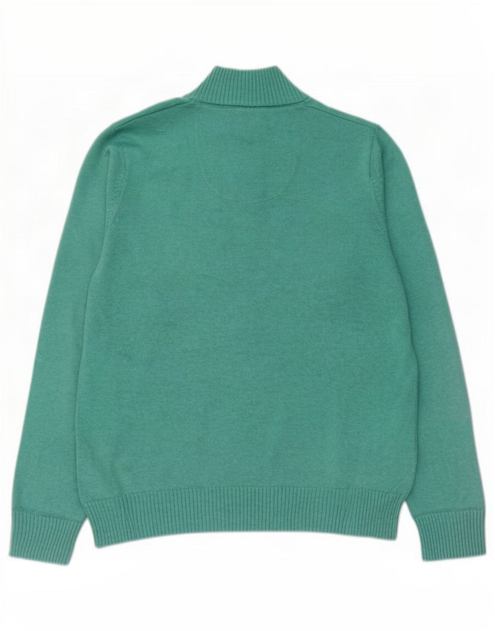 Marks & Spencer Herren-Pullover mit normaler Passform und Reißverschluss, Mittelgrün