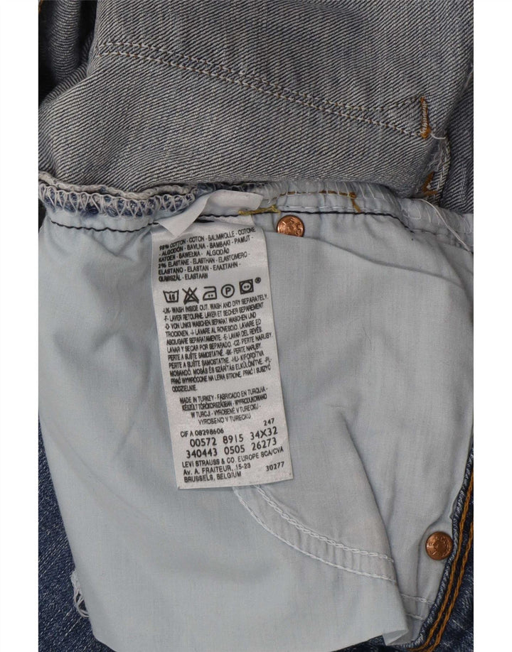Levi's Damen 572 Bootcut Jeans W34 L29 Blaue Baumwolle