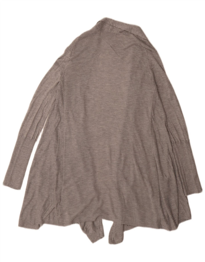Marks & Spencer Offener Damen-Cardigan-Pullover UK 12 Mittelgraues Acryl
