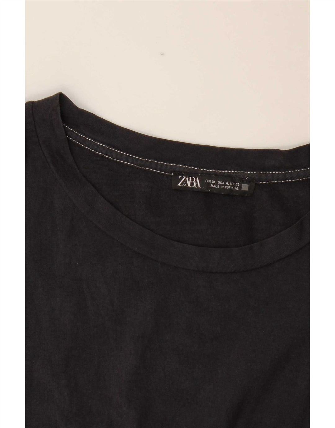 Zara Damen T-Shirt Top UK 18 XL Schwarz