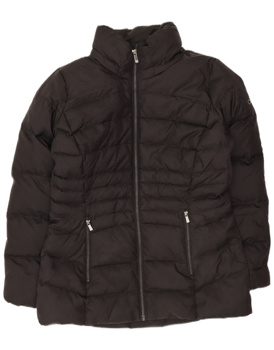 Calvin Klein Damen Wattierte Jacke UK 10 Small Schwarz Polyester