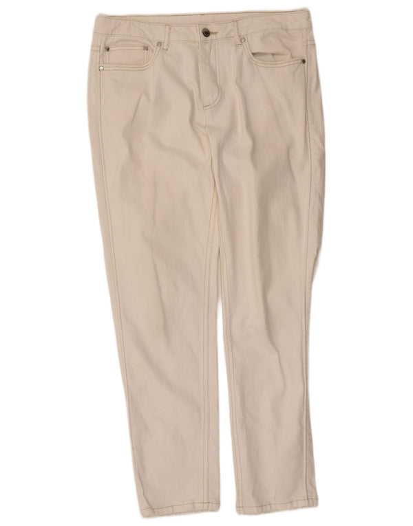 French Connection Damen Slim Jeans UK 10 Small W27 L28 Off White Baumwolle