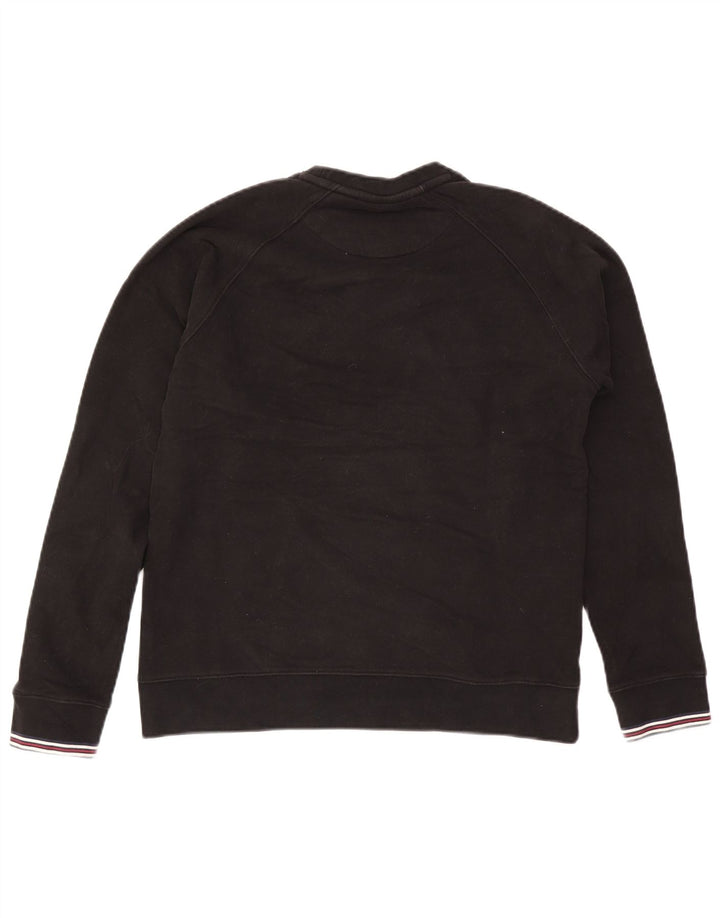 Fila Herren-Sweatshirt mit Grafik, klein, schwarz gesprenkelte Baumwolle