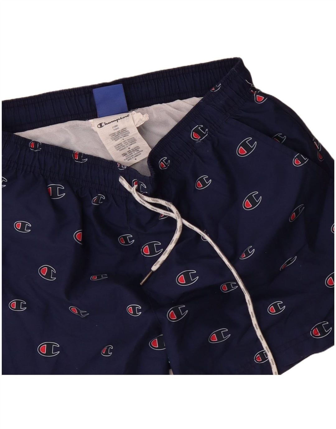 Champion Herren-Badeshorts mit Grafik, mittelgroß, Marineblau, Polyester
