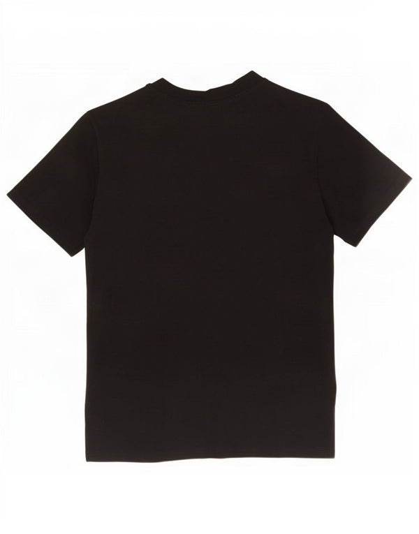 Champion Damen Grafik-T-Shirt-Oberteil UK 12 Medium Schwarz