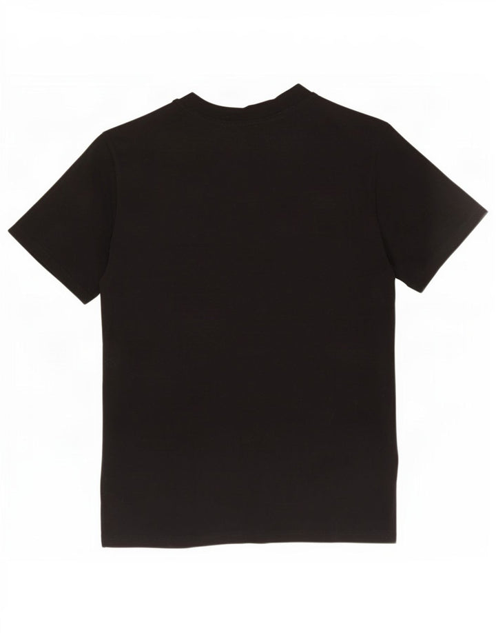 Champion Damen Grafik-T-Shirt-Oberteil UK 12 Medium Schwarz