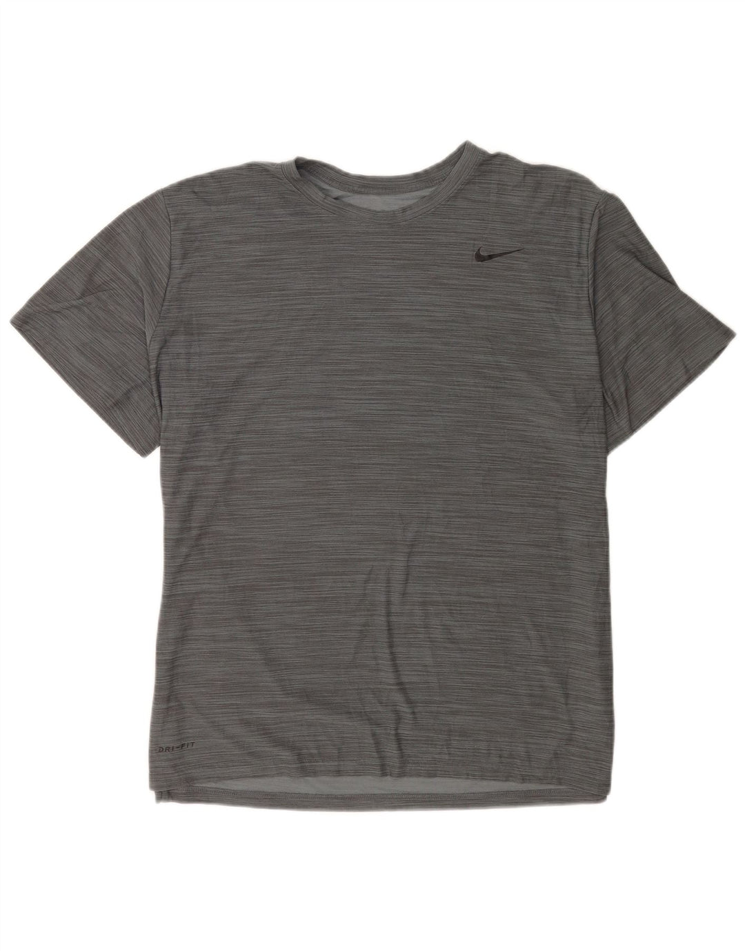 Nike Herren Dri Fit T-Shirt Top XL Grau geflecktes Polyester