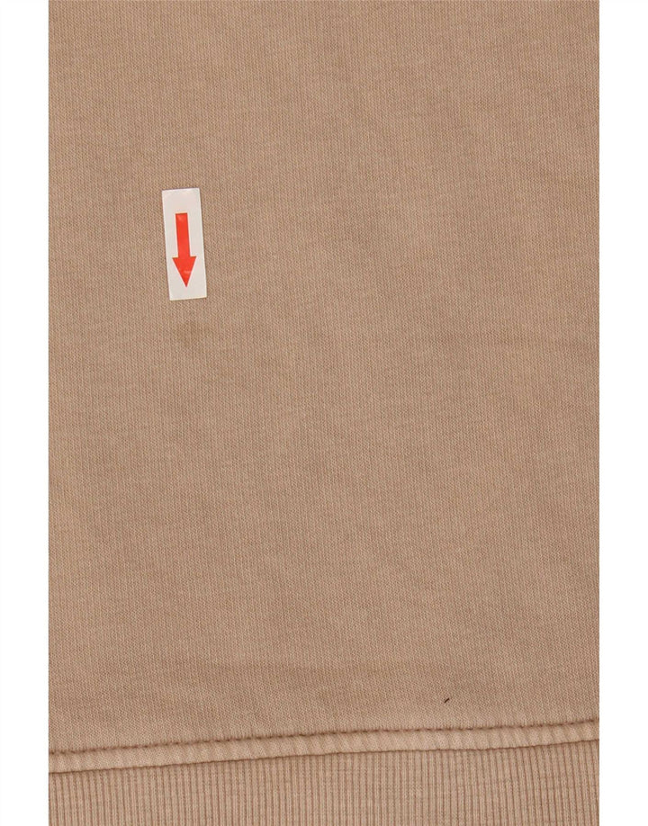 Übergroßer Sweatshirt-Pullover für Damen von Zara, UK 14, mittelbeige Baumwolle
