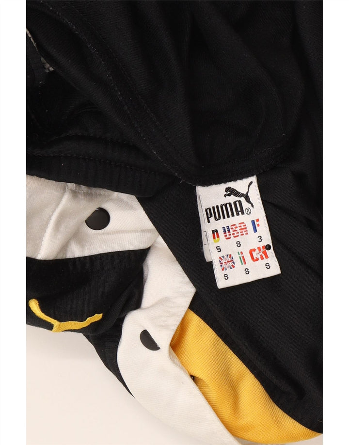 Puma Herren-Trainingshose, Größe S, Schwarz, Colourblock-Polyester
