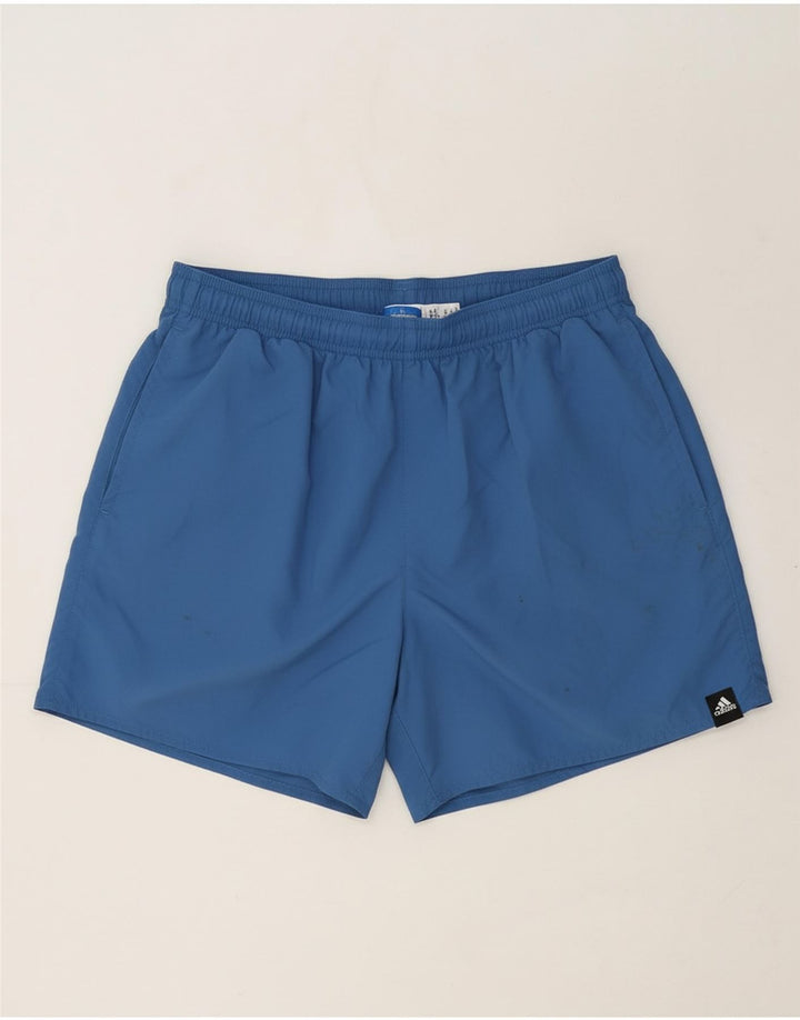 ADIDAS Mens Sport Shorts Large Blue Polyester