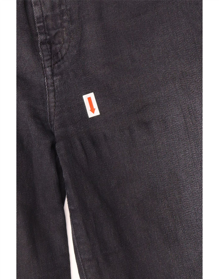 7 FOR ALL MANKIND Damen Skinny Jeans W32 L29 Schwarze Baumwolle