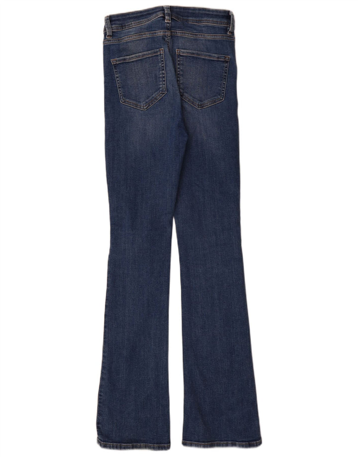 Marks & Spencer Damen Slim Flared Jeans UK 8 Small W26 L34 Blaue Baumwolle