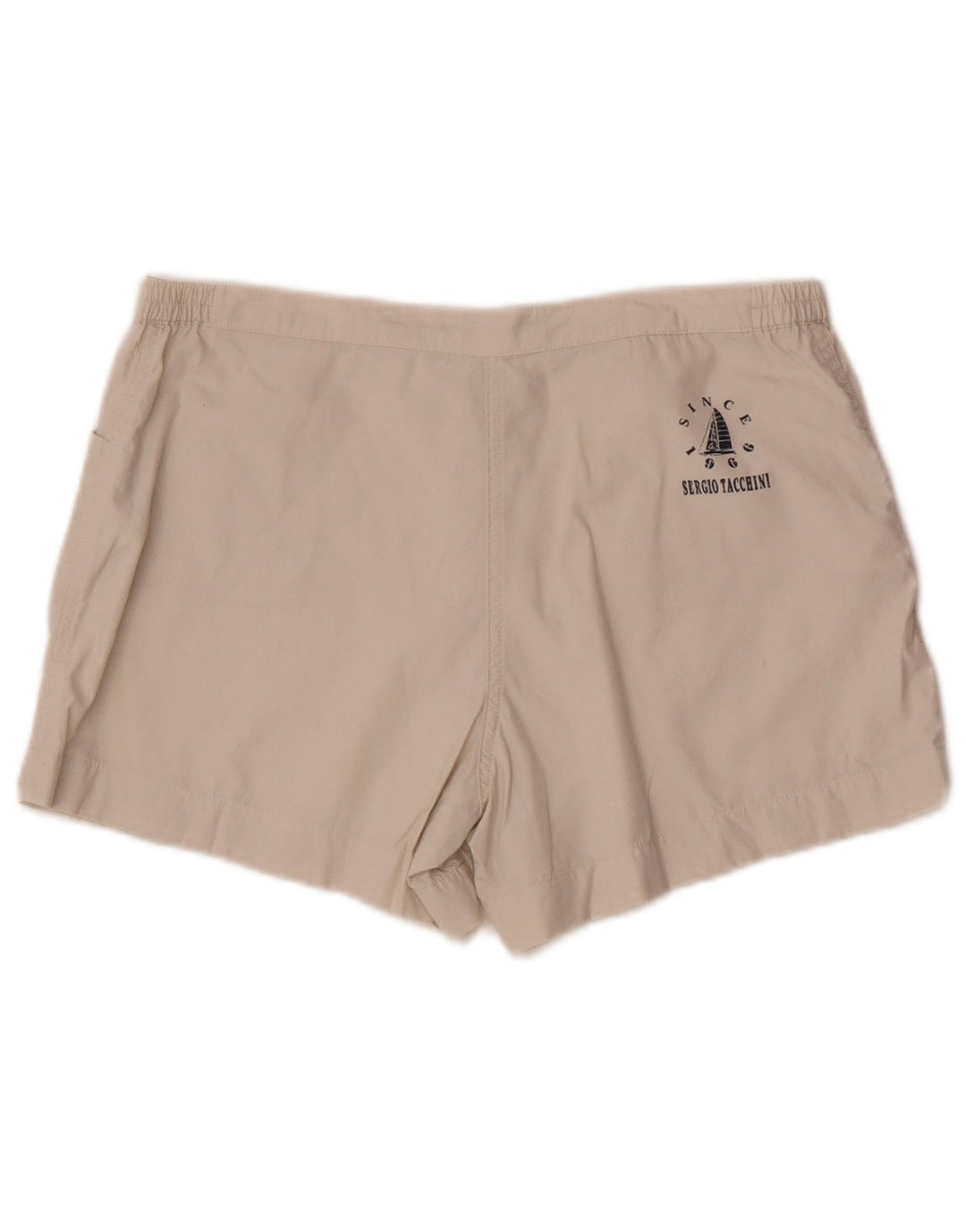 Sergio Tacchini Damen Freizeitshorts IT 42 Medium W30 Weiße Baumwolle