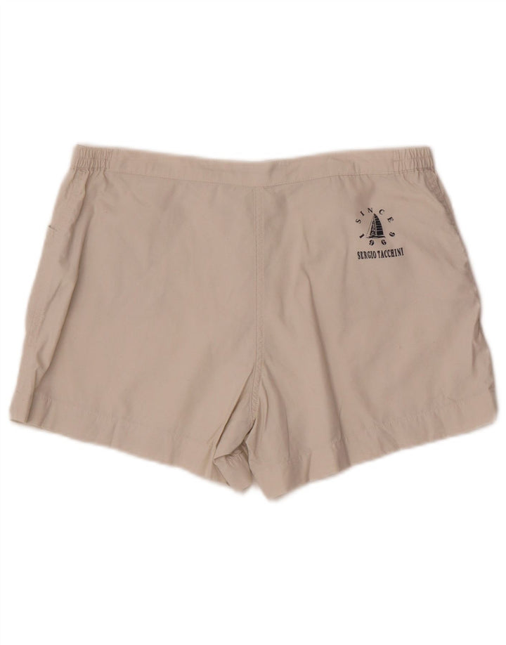 Sergio Tacchini Damen Freizeitshorts IT 42 Medium W30 Weiße Baumwolle