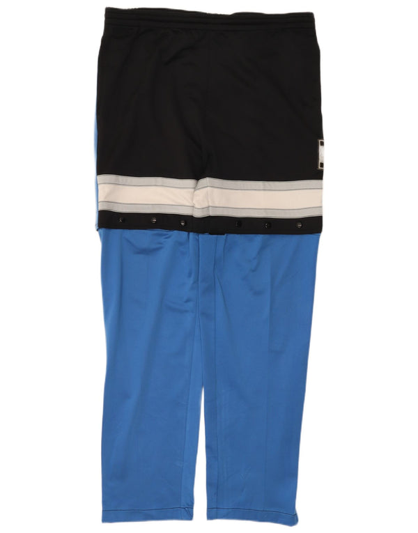 Vintage Herren-Trainingshose mit Grafik, groß, blau, Farbblock
