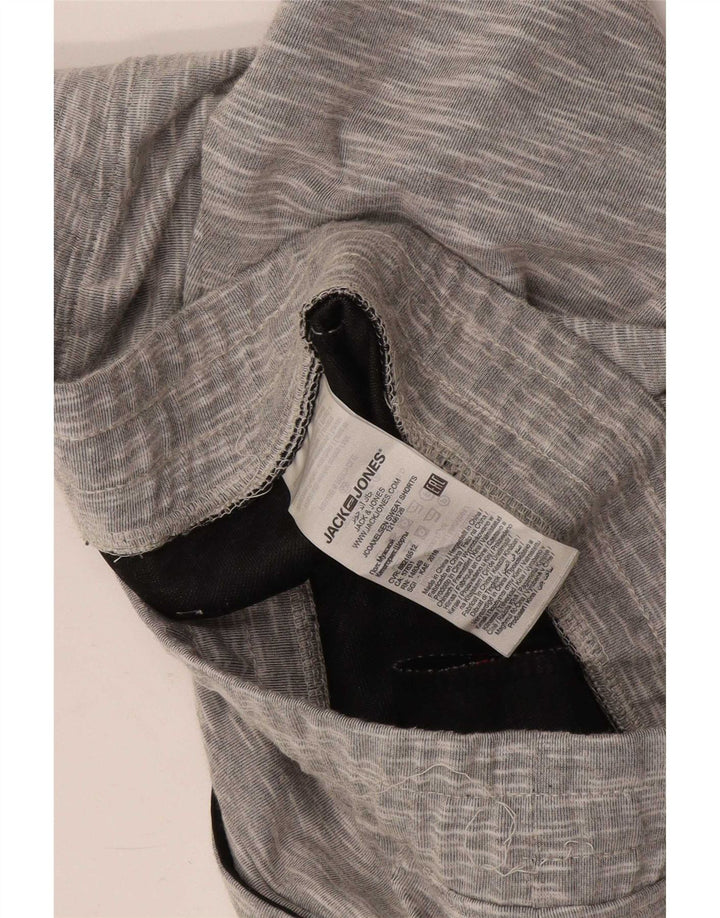Jack & Jones Herren-Sportshorts aus mittelgrau gefleckter Baumwolle