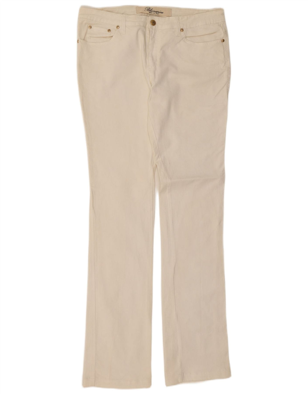 Slim Bootcut-Jeans für Damen von Blumarine, W30, L35, weiße Baumwolle