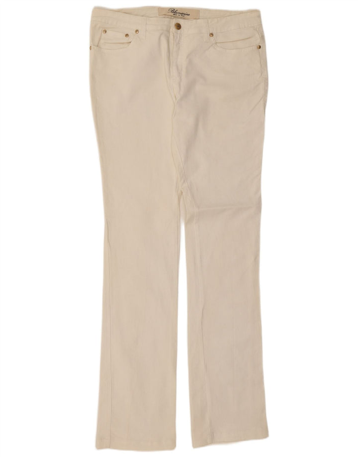 Slim Bootcut-Jeans für Damen von Blumarine, W30, L35, weiße Baumwolle