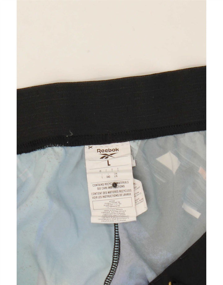 Reebok Herren-Badeshorts mit Grafik, groß, blaues Farbblock-Polyester