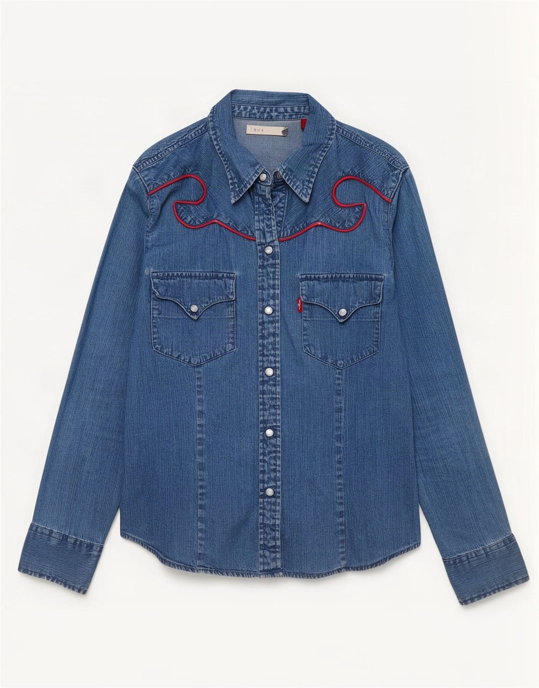 Levi's Damen Jeanshemd UK 10 Small Blau Baumwolle