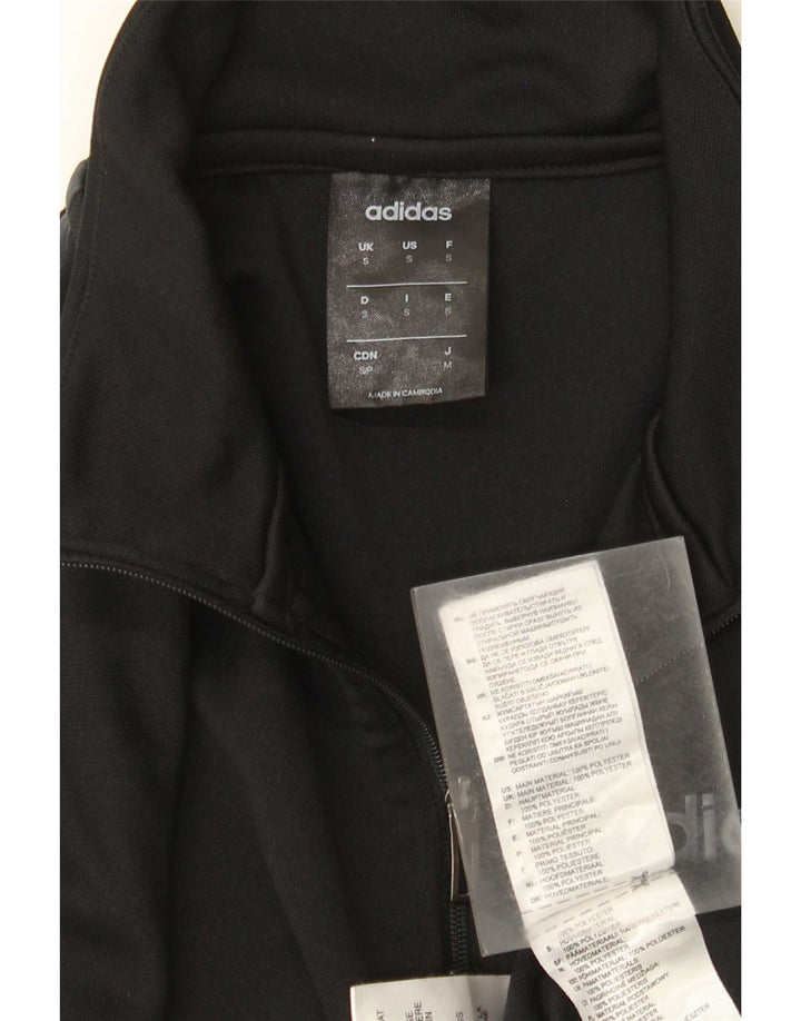 Adidas Herren Climalite Zip Neck Pullover Trainingsanzug Top Small Schwarz Polyester