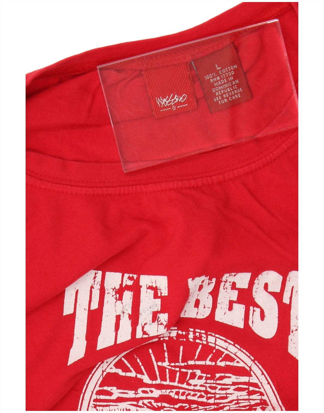 MOSSIMO Damen Crop Graphic Top Langarm UK 16 Große rote Baumwolle